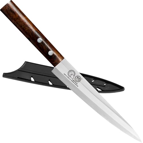 XYJ Japanisches Sashimi Sushi Messer 8 Zoll Yanagiba Messer High Carbon Chef's Fillet Küchenmesser mit Ergonomischem Griff Messerscheide XYJ Japanisches Sashimi Sushi Messer 8 Zoll Yanagiba Messer High Carbon Chef's Fillet Küchenmesser mit Ergonomischem Griff Messerscheide von XYJ