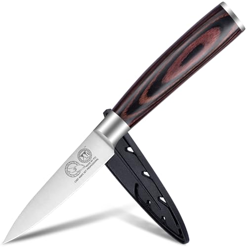 XYJ Stainless Steel Kitchen Knife,3.5 Inch Paring Knife,Peeler Fruit Knife,Vegetable Slicing Chef Knife With Sleeve,Meat Cleaver Cutting,Wood Handle,Kitchen Cutlery XYJ Stainless Steel Kitchen Knife,3.5 Inch Paring Knife,Peeler Fruit Knife,Vegetable Slicing Chef Knife With Sleeve,Meat Cleaver Cutting,Wood Handle,Kitchen Cutlery von XYJ