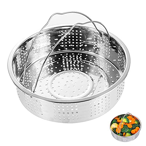 XYJJ Einsatz mit Griff Dampfgarer, Kochen Gemüse Dampfkorb, Edelstahl Dampfgarer DäMpfeinsatz, Edelstahl Dampfeinsatz mit Griff, for Cooking Vegetable Steamer Basket von XYJJ