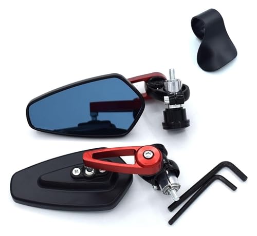 XYJTC Motorradspiegel, for Y&amaha YZF R6 YZF R1 FZ1 for FAZER FZ6R FZ8 for MT07 FZ07 Motorrad 7/8" 22mm Lenkerende Seitenrückspiegel Moto Lenkerspiegel von XYJTC