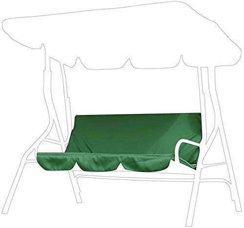 XYLUCKY Schaukelsitz Kissenbezug, wasserdichtes Gewebe Außenhof Gartenschaukel Kissen-Auflage Hammock Sitzbezug Schaukel Hängematte 3-Sitzabdeckung,Grün von XYLUCKY