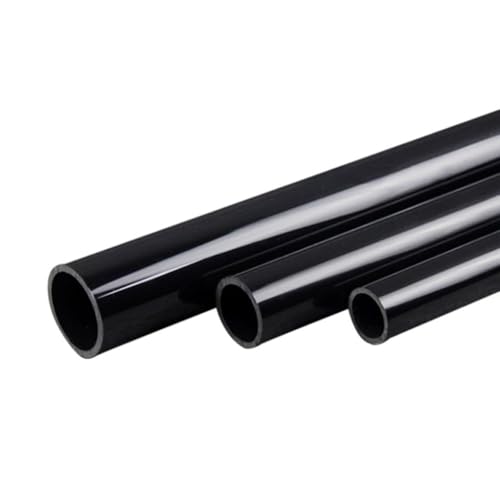 1 Stück 100 Cm Schwarzes PVC-Rundrohr, Außendurchmesser 20–50 Mm, Dicke 2 2,2 2,4 Mm, Rohr For Entwässerungskanal, Draht- Und Kabelschutz, Aquariumzubehör(20mm) von XYMMANM