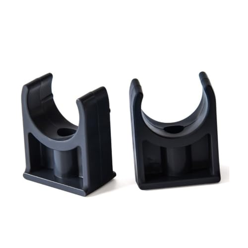 10 PCS Grau-schwarze UPVC-Schnalle U-förmig DN15-DN100mm, Grau-schwarzes Korrosionsbeständiges UPVC-Rohrschellen-Befestigungszubehör(ID50mm(DN40)) von XYMMANM