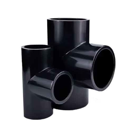 2 Stück Schwarze UPVC-T-Stücke Aus Kunststoff Mit Gleichem Durchmesser, Innendurchmesser 20 Mm, 25, 32, 40, 55 Mm, Einlassöffnung For Wasser- Und Abwasserrohre(25mm) von XYMMANM