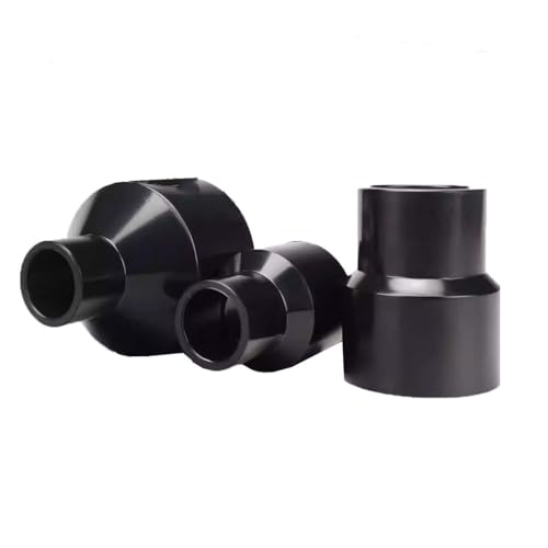 2 Stück UPVC-Rohre Mit Großem Und Kleinem Kopf Und Variablem Durchmesser, ID 20–40 Mm, For Wasserversorgungs- Und Abwasserrohre, Kunststoffarmaturen For Die Chemische Industrie, Schwarz(32 * 20MM) von XYMMANM