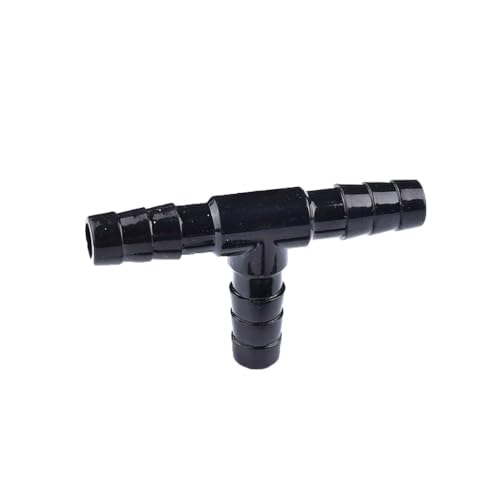 5 Stück Schwarzer 7 Mm 9 Mm PVC T-förmiger Kunststoff-T-Verbinder, Korrosionsbeständiger Verbindungsschlauch Mit Gleichem Durchmesser, Pagodenzubehör(7mm) von XYMMANM