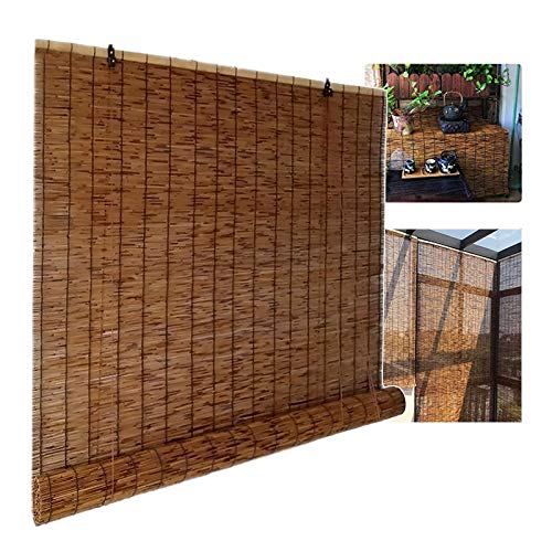 XYNH Bambusrollo Outdoor, Rollo Bambus, Lichtfilterung/Wasserdicht/Anti-UV,Rollo Bambus, Für Terrasse/Garten/Fenster/Tür/Küche, Bambusrollo Sonnenschutz (Size : 100 x 155 cm (39 in x 61 in)) von XYNH