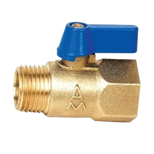 DN15 DN20 Brass One-piece Thickened Small Ball Valve Short Version Female Male Thread Hardware TWO Way(1l2-DN15) von XYRGPQYI