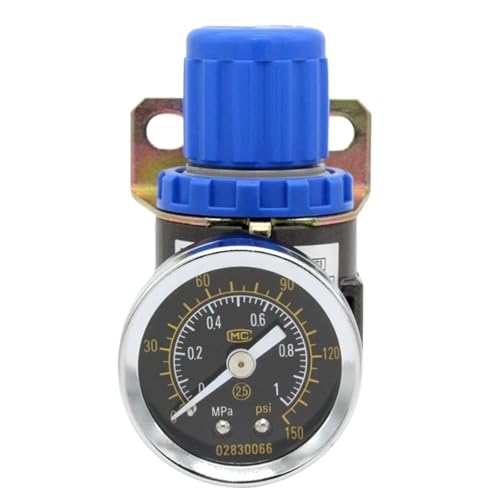 XYRGPQYI AR2000 1/4''Pneumatische Mini Luftdruck Relief Control Kompressor Regler Behandlung Einheiten Ventil Gauge(HSV-08 10mm Fittings) von XYRGPQYI