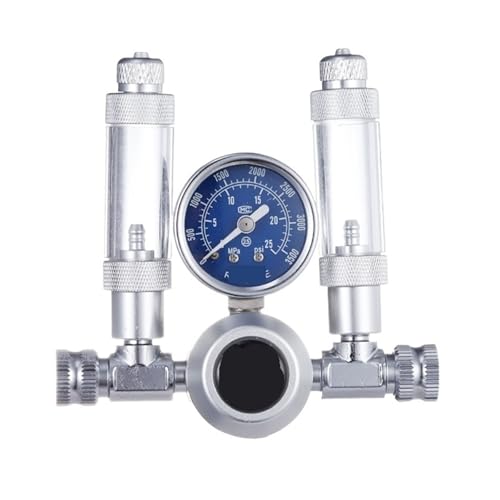 XYRGPQYI Aquarium CO2 Regler Magnetventil Kit Blasenzähler Fisch Tank DIY Steuerungssystem Reaktor Generator Druckreduzierung(Solenoid Meter 220EU,W21.8) von XYRGPQYI