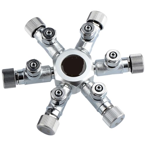 XYRGPQYI Edelstahl Multi Weg Aquarium CO2 Splitter Distributor Überprüfen Ventil Magnet Regler Fisch Tank Zubehör(Green-1) von XYRGPQYI