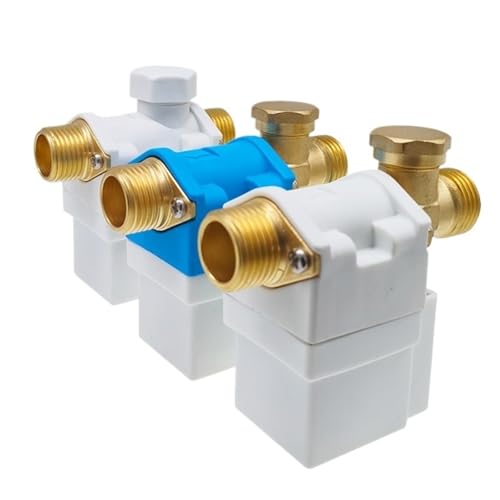 XYRGPQYI G1/2 "DN15 Einlassventil 12VDC Normal Geschlossen Pilot T typ Blass 24V 220VAC Solarwarmwasserbereiter Magnet mit Prüffunktion(Low,A01 AC 220V) von XYRGPQYI