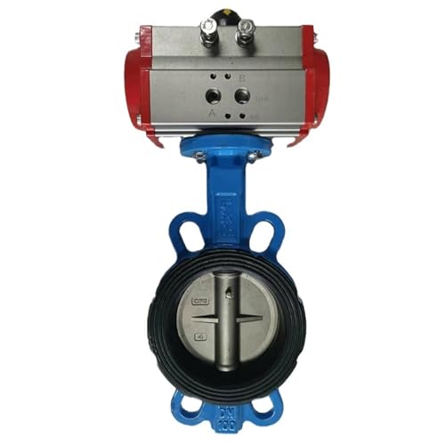 XYRGPQYI GV100 DN100 4" Pneumatischer Steuerantrieb Edelstahl-Hochtemperatur-Schmetterlingsschieber for Gasabsperrventil(1in,32mm) von XYRGPQYI