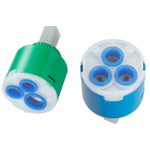 XYRGPQYI Küchenbecken Warm- und Kaltwasserhahn Keramikventilkern Warmwasserbereiter Mischventilkernschalter Zubehör(Green) von XYRGPQYI