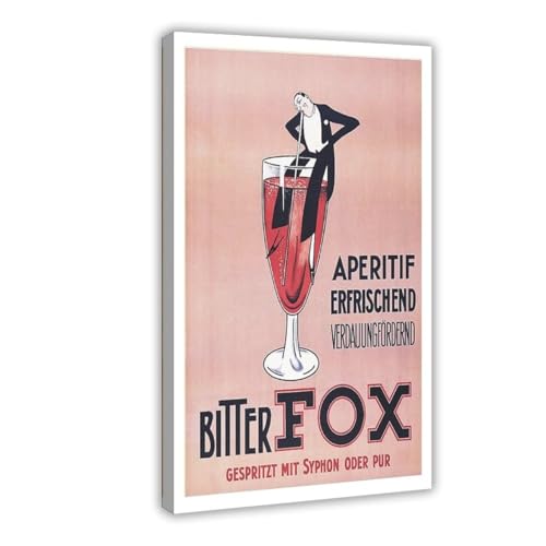 XYSWDD Aperitif Erfrischend Bitter Fox, Gespritzt mit Siphon oder Pur Vintage-Poster auf Leinwand, Wandkunst, Poster und Drucke, Raumdekoration, 20 x 30 cm XYSWDD Aperitif Erfrischend Bitter Fox, Gespritzt mit Siphon oder Pur Vintage-Poster auf Leinwand, Wandkunst, Poster und Drucke, Raumdekoration, 20 x 30 cm von XYSWDD