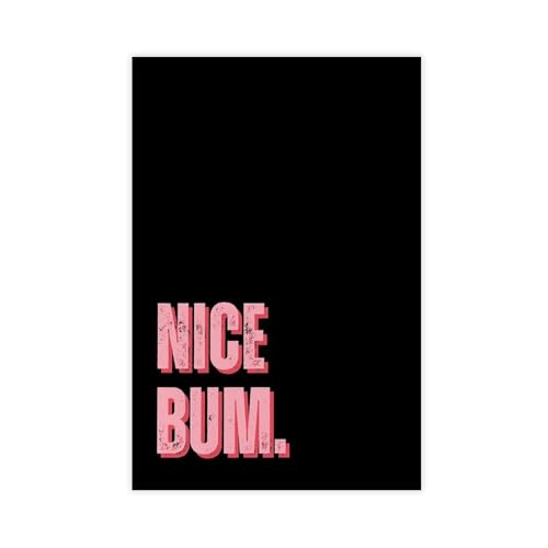 XYSWDD Bedruckbares Schild für Badezimmer, bedruckbar, hübscher Hintern, Wandposter auf Leinwand, Wandkunst, Poster und Drucke, ästhetische Dekoration für Schlafzimmer, Büro, 60 x 90 cm von XYSWDD