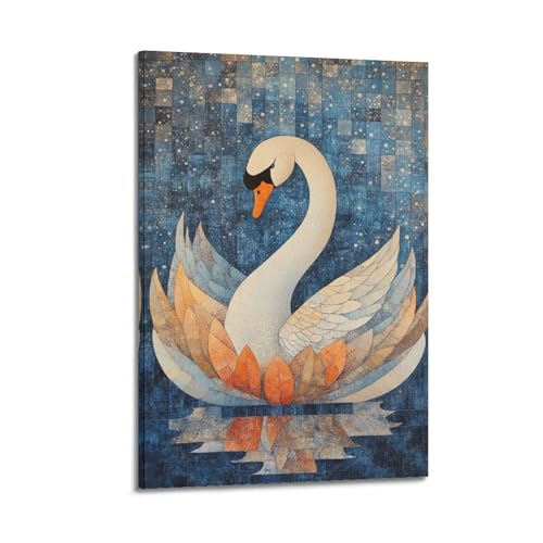Wandkunst-Fotoalbum, Tier-Poster, bunter Schwan, moderne Familie, für Wohnzimmer, Dekoration, 30 x 45 cm Wandkunst-Fotoalbum, Tier-Poster, bunter Schwan, moderne Familie, für Wohnzimmer, Dekoration, 30 x 45 cm von XYSXYCP