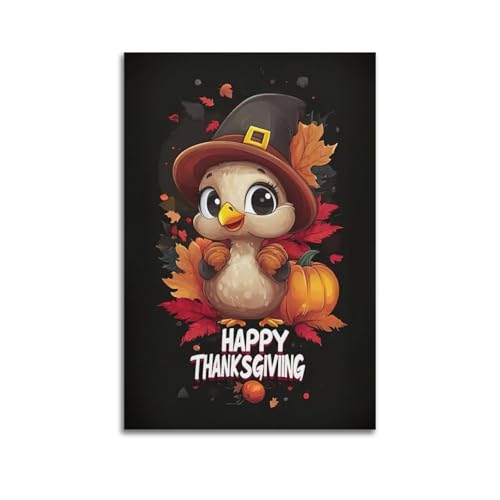 XYSXYCP Leinwand-Kunstbild, Thanksgiving-Poster, niedlicher Vogel, Kürbis, modernes Wohnzimmer, Schlafzimmer, Dekoration, 50 x 75 cm XYSXYCP Leinwand-Kunstbild, Thanksgiving-Poster, niedlicher Vogel, Kürbis, modernes Wohnzimmer, Schlafzimmer, Dekoration, 50 x 75 cm von XYSXYCP