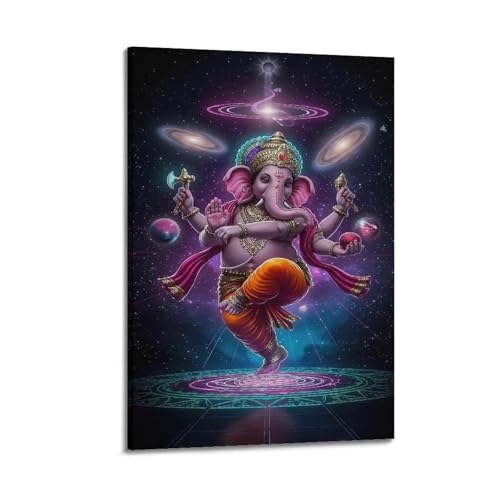 XYSXYCP Wandkunst-Fotoalbum, HinduGod-Poster, CosmicDanceGanesha, moderne Familie für Wohnzimmer, Dekoration, 40 x 60 cm XYSXYCP Wandkunst-Fotoalbum, HinduGod-Poster, CosmicDanceGanesha, moderne Familie für Wohnzimmer, Dekoration, 40 x 60 cm von XYSXYCP