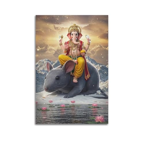 XYSXYCP Wandkunst-Fotoalbum, HinduGod-Poster, MajesticMountainGanesha, moderne Familie für Wohnzimmer, Dekoration, 60 x 90 cm XYSXYCP Wandkunst-Fotoalbum, HinduGod-Poster, MajesticMountainGanesha, moderne Familie für Wohnzimmer, Dekoration, 60 x 90 cm von XYSXYCP