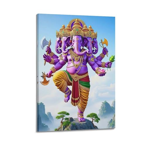 XYSXYCP Wandkunst-Fotoalbum, HinduGod-Poster, MajesticMultiHeadGanesha, moderne Familie für Wohnzimmer, Dekoration, 60 x 90 cm XYSXYCP Wandkunst-Fotoalbum, HinduGod-Poster, MajesticMultiHeadGanesha, moderne Familie für Wohnzimmer, Dekoration, 60 x 90 cm von XYSXYCP