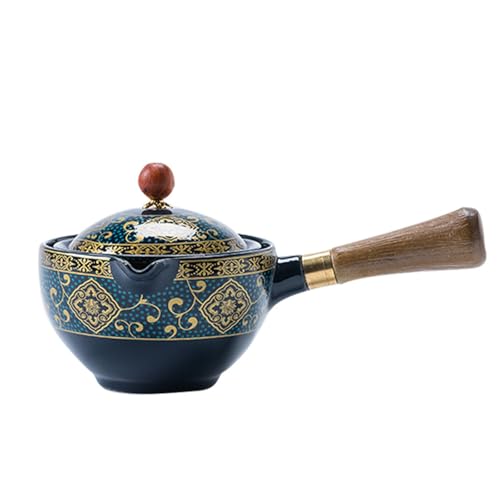 360 Teebereiter, rotierende Teekanne, 170 ml chinesische rotierende Teekanne, Keramik-Handteekanne mit feinmaschigem Filter for losen Tee von XYUERU