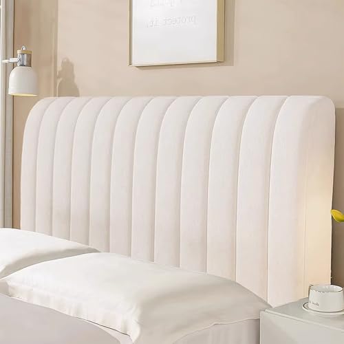 Bett Kopfteil Bezug, Staubdichte Kopfteil Hussen, All-Inclusive Kopfteilbezug, Dehnbare Kopfteilbezug Bett, Haus Dekoration Abdeckung, für King Size Und Einzelbett Kopfteile(White,70.9inch/180cm) von XYUERU