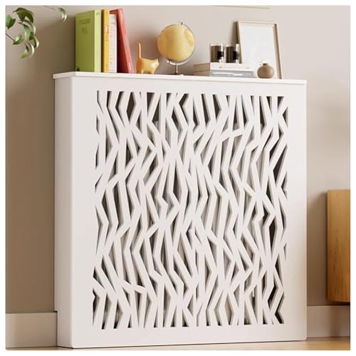 Heizkörperverkleidung,Heizungsabdeckung mit Horizontalen Latten Heizkörper Abdeckung,Atmungsaktiv Lüftungsgitter für Schlafzimmer Wohnzimmer(90x80x20cm) von XYUERU