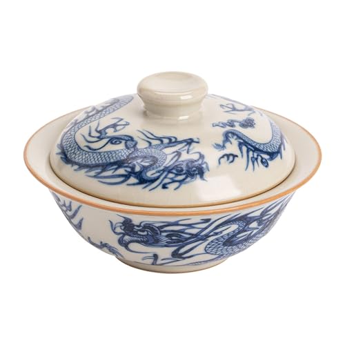 Retro-Aschenbecher aus Keramik mit Deckel, winddichter Aschenbecher for das Home Office, vielseitiger, eleganter, abgedeckter Schreibtischhalter im chinesischen Stil for die Terrassendekoration von XYUERU