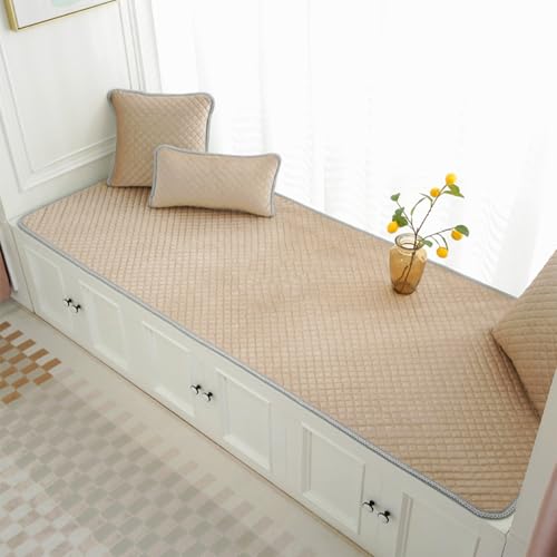 XYUERU Erkerfensterunterlage, Window Sill Mat Floor to Ceiling Carpet Balcony Mat Matt Mat Bay Window Carpet Cover Floor Mat(Yellow,90x180cm) von XYUERU
