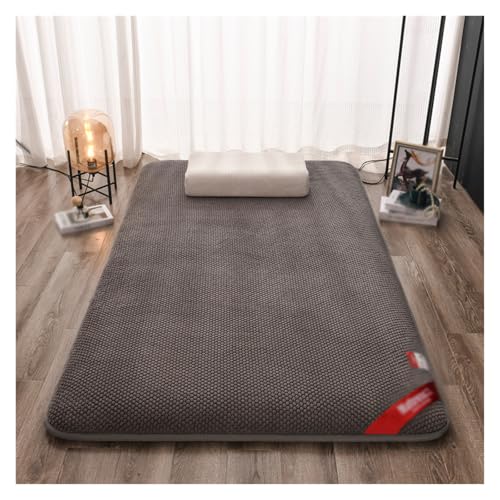 XYUERU Japanische Tatami-Bodenmatratze, Japanische Bodenmatratze, Dicke Faltbare Bodenmatratze, Schlafsaal-Tatami-Bodenmatratze, Tragbare Faltbare Schlafmatte(Gray,0.9x2.0m) von XYUERU