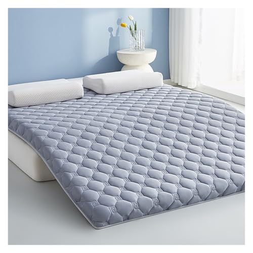 XYUERU Japanische Tatami-Bodenmatratze, Japanische Bodenmatratze, Futonmatratze, Dicke Bodenmatratze, Tragbare Faltbare Schlafmatte, für Einzel-, Doppel- und Queensize-Bett(Gray,0.6x1.2m) von XYUERU