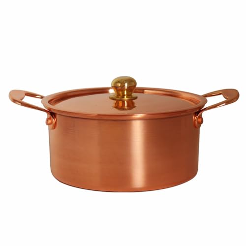 XYUERU Kupfertopf Suppe Pasta Pot Schmortopf Mit Deckel Doppelohr Suppentopf Kochtopfe Schmorpfann Kupferkochgeschirr für die Küche zu Hause für Herd, Induktion XYUERU Kupfertopf Suppe Pasta Pot Schmortopf Mit Deckel Doppelohr Suppentopf Kochtopfe Schmorpfann Kupferkochgeschirr für die Küche zu Hause für Herd, Induktion von XYUERU