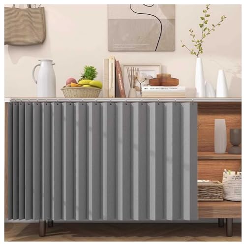 XYUERU Schuhschrank Staubdichter Vorhang,Privatsphäre Gardine, Selbstklebender Schrankvorhang,Staubdichter Vorhang,Beschattung Und BelüFtung Für SchuhschräNke,SchräNke(Gray,80x70cm) von XYUERU