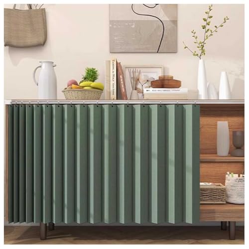 XYUERU Schuhschrank Staubdichter Vorhang,Privatsphäre Gardine, Selbstklebender Schrankvorhang,Staubdichter Vorhang,Beschattung Und BelüFtung Für SchuhschräNke,SchräNke(Green,100x100cm) von XYUERU