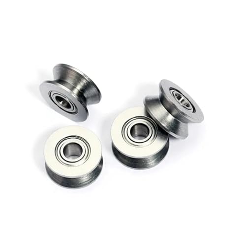 10 Stück Drahtführungsschiene V-Nut-Miniaturlager V623 V624ZZ U623ZZ U624ZZ U604ZZ U-Nut V-Linien-Riemenscheibe(V624 90ZZ 4x13x6mm) von XYVXGGRM