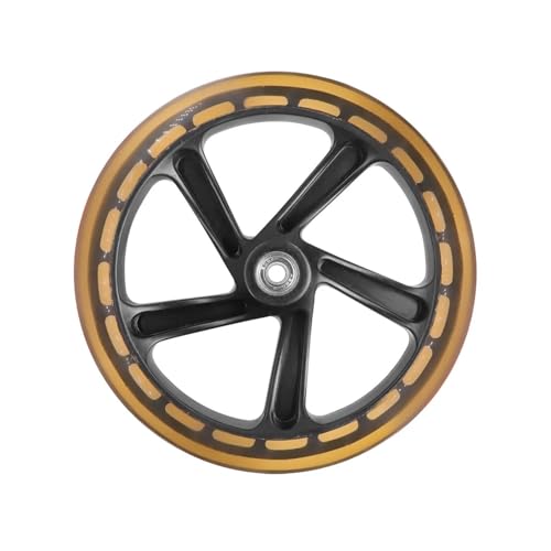 2 PCS Solid Wheel 200 mm Scooter Tretroller mit ABEC 7 Lagerrad Ersatz-Scooter-Räder(Dark Grey) von XYVXGGRM