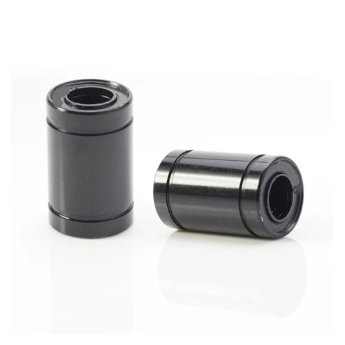 4 Stück LM8uu LM8luu Linearlager, schwarz verchromte Stangenbuchse for den 3D-Drucker THE 100(LM8-UU) von XYVXGGRM