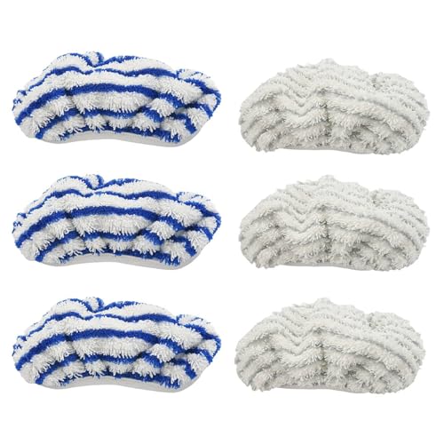 XYWOPO 6 Stück Mikrofaser-Ersatztücher for Rowenta Clean&Steam ZR005801 Reinigungszubehör, waschbar und wiederverwendbar Dampfreiniger-Zubehör von XYWOPO