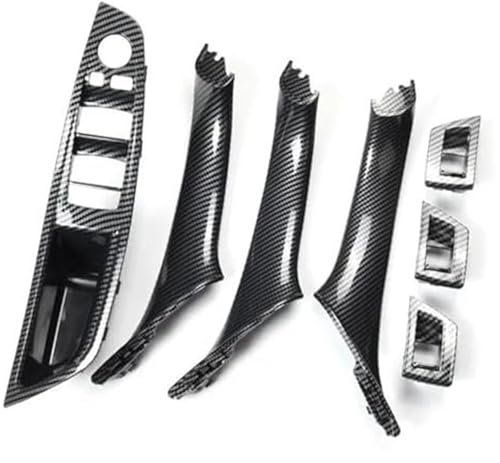XYWOPO 7 Stück Linkslenker LHD Auto-Innentürgriffplatte dekorative Abdeckung, for, 5er F10 F18 2010 2011 2012 2013 2014 2015 2016 Auto-Innentürgriff(BLACK Carbon Fiber Pattern) von XYWOPO