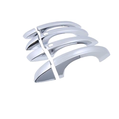 XYWOPO Autotürgriff-Abdeckungsverkleidung, for Sitz, Ateca Cupra FR KH7 2016~2023, Aufkleber, Styling-Zubehör, glänzendes schwarzes Kohlefaser-Chrom Autotürgriffabdeckung(Chrome No Keyhole) von XYWOPO