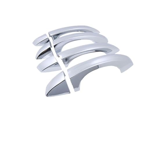 XYWOPO Autotürgriff-Abdeckungsverkleidung, for Sitz, Ateca Cupra FR KH7 2016~2023, Aufkleber, Styling-Zubehör, glänzendes schwarzes Kohlefaser-Chrom Autotürgriffabdeckung(Chrome No Keyhole-01) von XYWOPO