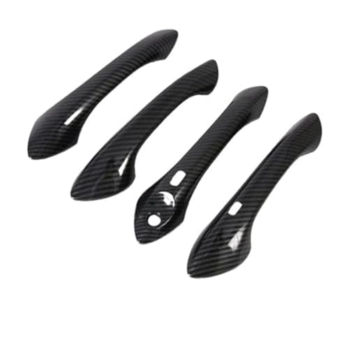 XYWOPO For Chevrolet, Onix II Turbo 2019-2023 Carbon Faser Türgriff Abdeckung Trim Auto Styling Aufkleber Tuning Autotürgriffabdeckung(4handle 2buttons) von XYWOPO