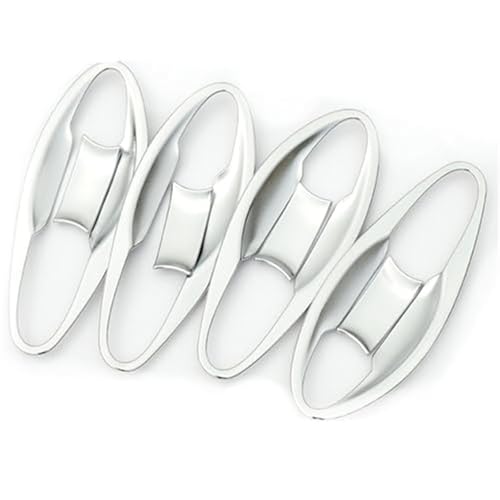 XYWOPO For City, 2014-2020 Chrom Carbon Auto Türgriff Abdeckung Schüssel Aufkleber Zubehör Styling Autotürgriffabdeckung(Silver Door Handle Bowl) von XYWOPO