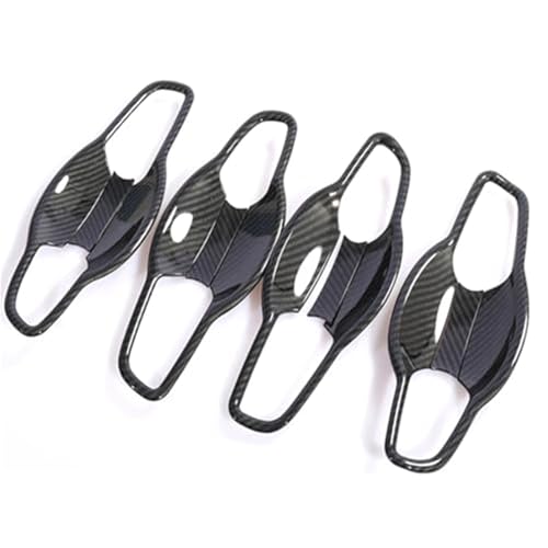 XYWOPO For Civic, 8 2006-2011 Carbon Faser Auto Türgriff Abdeckung Catch Cap Aufkleber Overlays Schutz Autotürgriffabdeckung(Black Bowl 4 Door) von XYWOPO