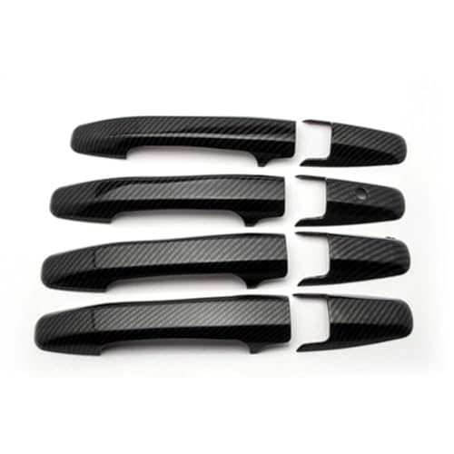 XYWOPO For Civic, 8 2006-2011 Carbon Faser Auto Türgriff Abdeckung Catch Cap Aufkleber Overlays Schutz Autotürgriffabdeckung(Black Handle 4 Door) von XYWOPO