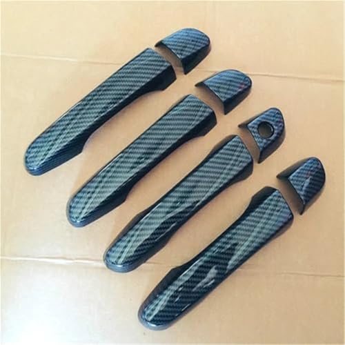 XYWOPO For Hyundai, Creta, for, Ix25 2015 2016 2017 2018 2019 Chrom-Carbon-Faser-Türgriffabdeckung, Zierleiste, Garnierung, Overlay-Kappe Autotürgriffabdeckung(Carbon Fiber Handle) von XYWOPO