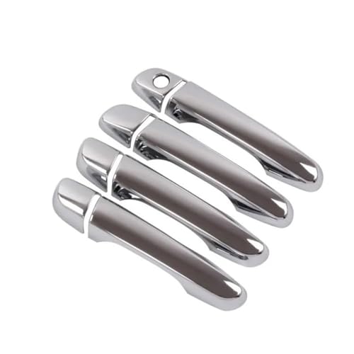 XYWOPO For Hyundai, Creta, for, Ix25 2015 2016 2017 2018 2019 Chrom-Carbon-Faser-Türgriffabdeckung, Zierleiste, Garnierung, Overlay-Kappe Autotürgriffabdeckung(Silver Handle) von XYWOPO