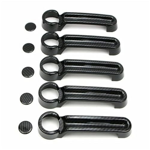 XYWOPO For Jeep, Wrangler JK 07–17, for Liberty 08–12, for DODGE, Nitro 07–11 Refit 4Dr Autotürgriff Heckklappenabdeckung Trim Catch Cap Aufkleber Autotürgriffabdeckung(Carbon Style) von XYWOPO