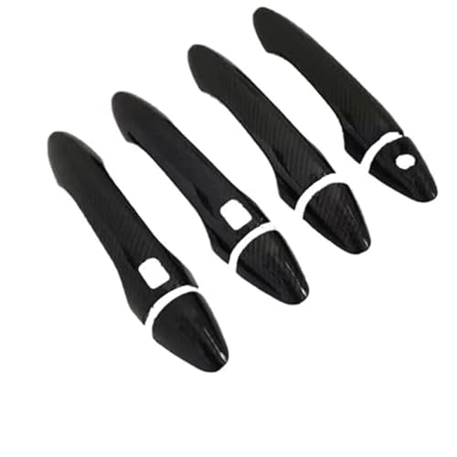 XYWOPO For Kia, Sportage MK3 SL 2011 2012 2013 2014 2015 Zubehör Carbon Faser Auto Türgriff Abdeckung Trim Schutz Styling Aufkleber Autotürgriffabdeckung(Black 4handle 2 Buttons) von XYWOPO